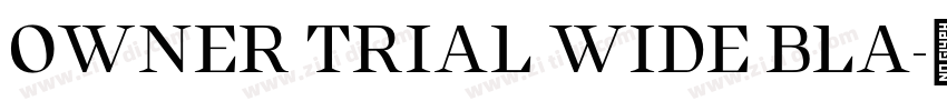 OWNER TRIAL WIDE BLA字体转换 OWNER TRIAL WIDE BLA字体转换